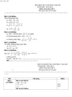 Đề kiểm tra 1 tiết môn Đại số lớp 9 số 5