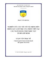 Nghiên cứu các yếu tố tác động đến động lực làm việc của nhân viên tại các ngân hàng TMCP khu vực tp. Hồ Chí Minh