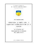 Nâng cao sự gắn bó của người lao động tại công ty dầu thực vật Cái Lân