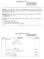 Đề kiểm tra 1 tiết môn Hình học lớp 8 số 20