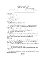 Đề kiểm tra Học kì 2 môn Toán lớp 9 số 7