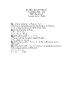 Đề kiểm tra 1 tiết môn Đại số lớp 9 số 10