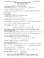 Đề thi thử đại học môn Toán có lời giải chi tiết số 4