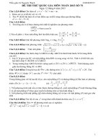 Đề thi thử THPT Quốc gia môn Toán số 75