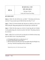 Đề kiểm tra 1 tiết Hóa học 8 - Đề 26