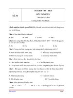 Đề kiểm tra 1 tiết Hóa học 8 - Đề 31