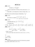 đề thi thử đh môn toán, đề luyện thi số  122