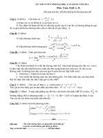 Đề thi thử đại học môn Toán kèm đáp án số 27