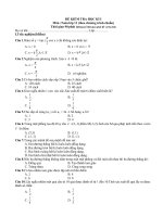Đề kiểm tra học kì 1 môn Toán  lớp 11 số 3