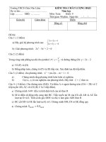 đề thi HK2 Môn Toán 10 Trường THPT Quỳnh LưuI-2014-2015