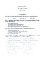 TRƯỜNG THPT BẮC SƠN ĐỀ KIỂM TRA HỌC KÌ 1 MÔN GIÓA DỤC CÔNG DÂN 12