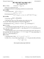 Đề thi thử đại học môn Toán có lời giải chi tiết số 7