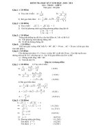 Đề kiểm tra Học kì 1 môn Toán lớp 9 số 1