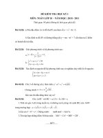 Đề kiểm tra học kì 1 Toán lớp 10 số 12