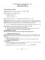 Đề kiểm tra học kì 1 môn Toán  lớp 11 số 8