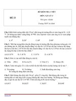 Đề kiểm tra 1 tiết Vật Lý 11 - Đề số (33)