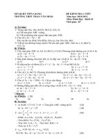 Đề kiểm tra 1 tiết Toán hình học lớp 10