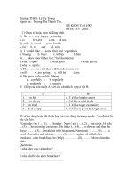 Đề tiếng anh 7 - sưu tầm đề kiểm tra, thi học sinh giỏi tham khảo bồi dưỡng (3)