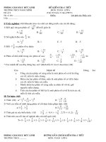 PHÒNG GD&ĐT ĐỨC LINH đề kiểm tra 1 tiết số học 6 tiết 93 đề số 5