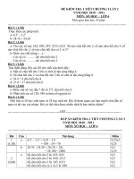 Đề kiểm tra 1 tiết môn toán Số học lớp 6 số 10