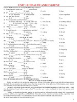 đề thi tiếng Anh lớp 7 (Bài 10)