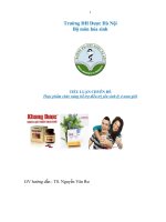 Tiểu luận chuyên đề thực phẩm chức năng hỗ trợ điều trị yếu sinh lý ở nam giới