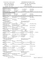 Đề thi thử quốc gia lần 2 - 2015 - Môn Tiếng anh - Trung tâm ngoại ngữ Việt Anh