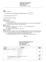 Đề kiểm tra Học kì 1 môn Toán lớp 9 số 2