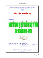 Bài tập nghiệp vụ mầm non Danh từ trong sự phát triển về mặt từ vựng của trẻ mần non 4 đến 6 tuổi