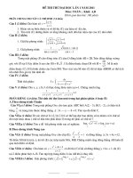 Đề thi thử đại học môn Toán kèm đáp án số 26