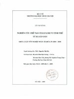 Nghiên cứu chế tạo cellulose vi tinh thể từ bã sắn dây
