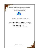 Tiểu luận nhóm xây dựng trang trại kỹ thuật cao  môn học lập và phân tích dự án