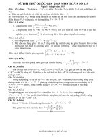 Đề thi thử THPT Quốc gia môn Toán số 129