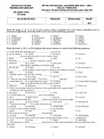 thi thử đh môn anh văn, đề tham khảo 2