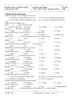 Đề tiếng anh 7 - sưu tầm đề kiểm tra, thi học sinh giỏi tham khảo bồi dưỡng (76)