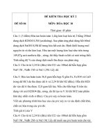 Đề kiểm tra HK 2 Hóa học 10 - Đề 4