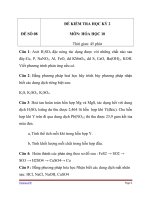 Đề kiểm tra HK 2 Hóa học 10 - Đề 8