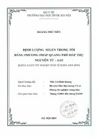 Định lượng selen trong tỏi bằng phương pháp quang phổ hấp thụ nguyên tử AAS