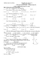 Kiểm tra học kì I toán 9( co ma tran, dap an, bieu diem)