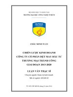 Chiến lược kinh doanh công ty cổ phần dệt may đầu tư thương mại Thành Công giai đoạn 2013-2020