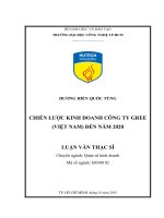 Chiến lược kinh doanh tại công ty Gree (Việt Nam) đến năm 2020
