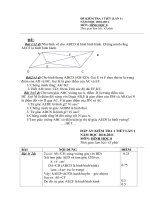 Đề kiểm tra 1 tiết môn Hình học lớp 8 số 10