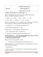 Đề kiểm tra HK 1 Hóa học 10 - Đề 15
