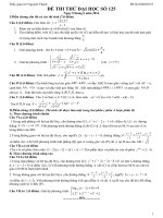 Đề luyện thi đại học môn Toán sô 125