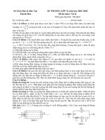 Đề thi HSG tỉnh Thanh Hóa 2001-2002 môn vật lý