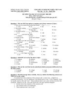 Đề tiếng anh 7 - sưu tầm đề kiểm tra, thi học sinh giỏi tham khảo bồi dưỡng (60)