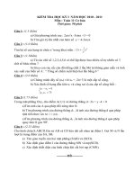 Đề kiểm tra học kì 1 môn Toán  lớp 11 số 14