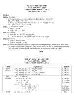 Đề kiểm tra 1 tiết môn toán Số học lớp 6 số 2