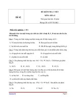 Đề kiểm tra 1 tiết Hóa học 8 - Đề 42