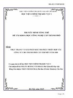 Thực trạng và giải pháp khả thi phát triển hợp tác công tư cho thành phố cần thơ đến năm 2020